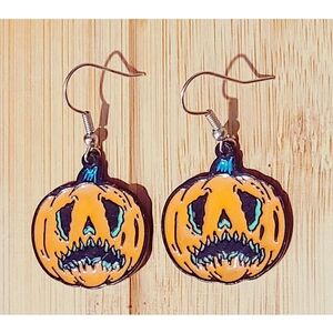 Vintage Cartoon Style Jack-o'-lantern Earrings